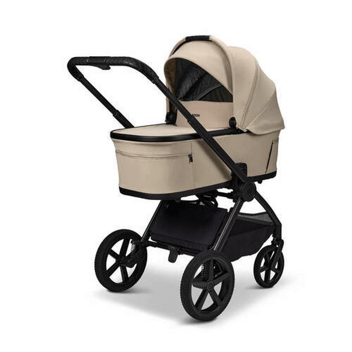 KOMBIKINDERWAGEN Gio Fold ETPU  - Sandfarben/Schwarz, Basics, Textil/Metall (120/58/92cm) - Moon Edition