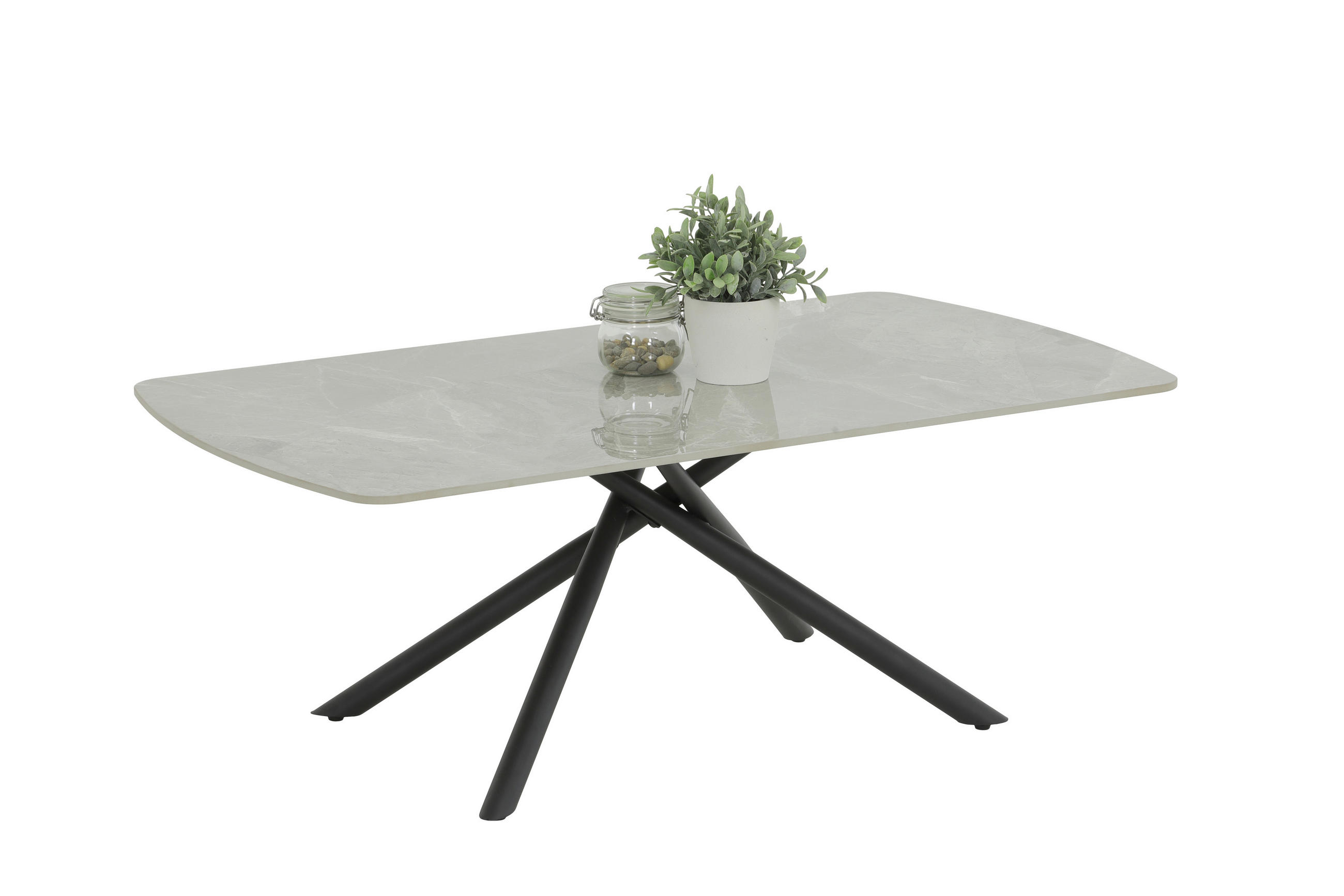 Boxxx Couchtisch Schwarz, Grau 68x44x120 cm