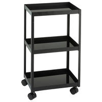 BADEZIMMERREGAL 40/72/30 cm  - Schwarz, Basics, Glas/Metall (40/72/30cm)