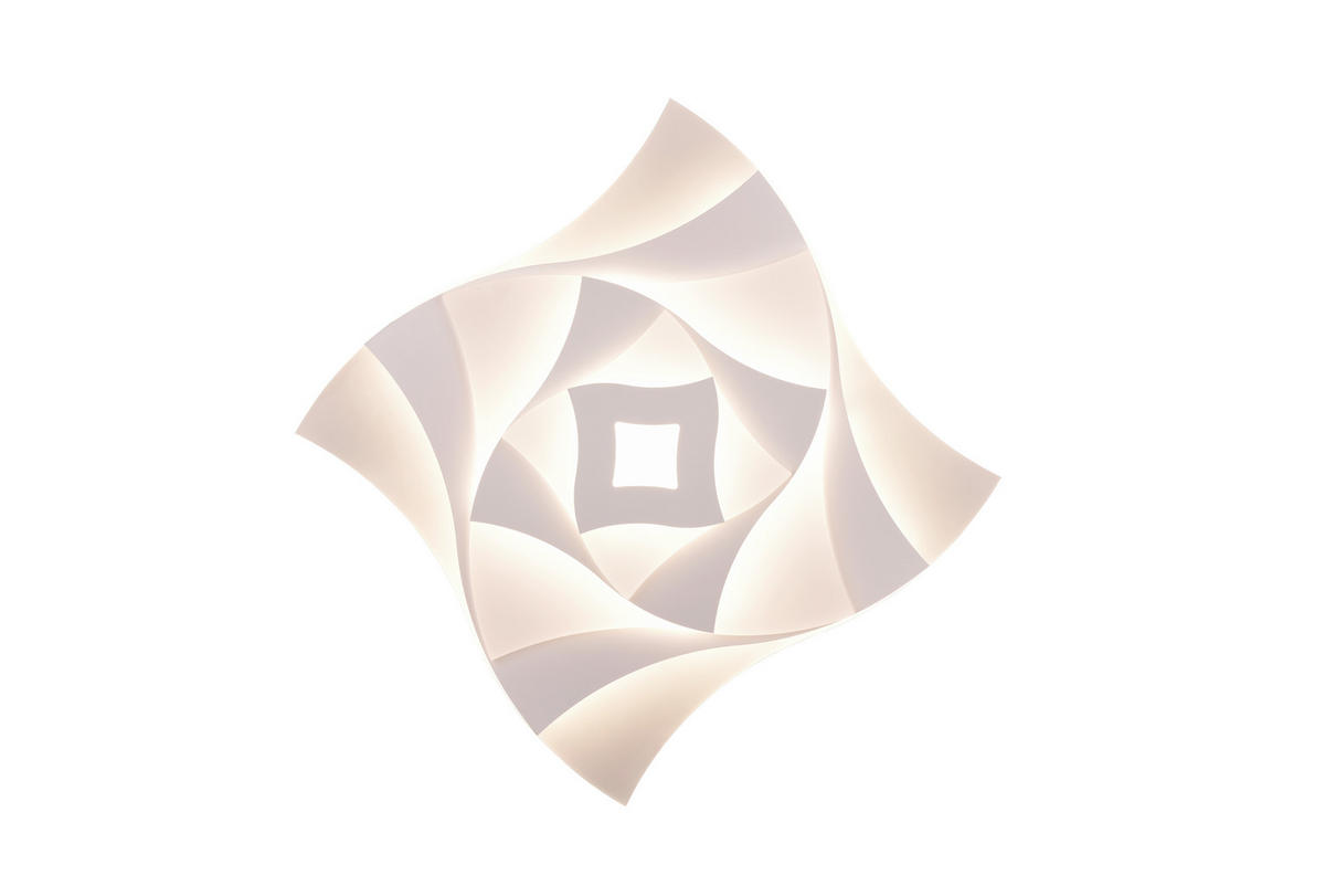 LED-DECKENLEUCHTE Akita 48/48/5,5 cm   - Weiß, Design, Kunststoff/Metall (48/48/5,5cm) - Trio Leuchten