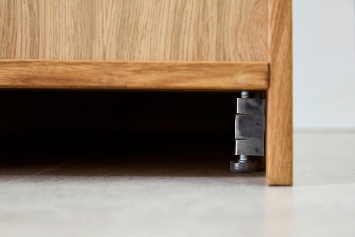 DREHTÜRENSCHRANK Eichefarben  - Eichefarben/Schwarz, Modern, Holz/Metall (252/223/62cm) - Livetastic