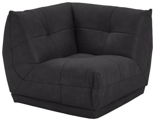 SOFAELEMENT in Lederlook Schwarz  - Schwarz, Trend, Textil (105/80/105cm) - Livetastic