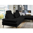 ECKSOFA in Echtleder Schwarz  310/180 cm  - Schwarz, Design, Leder/Metall (310/180cm) - Dieter Knoll