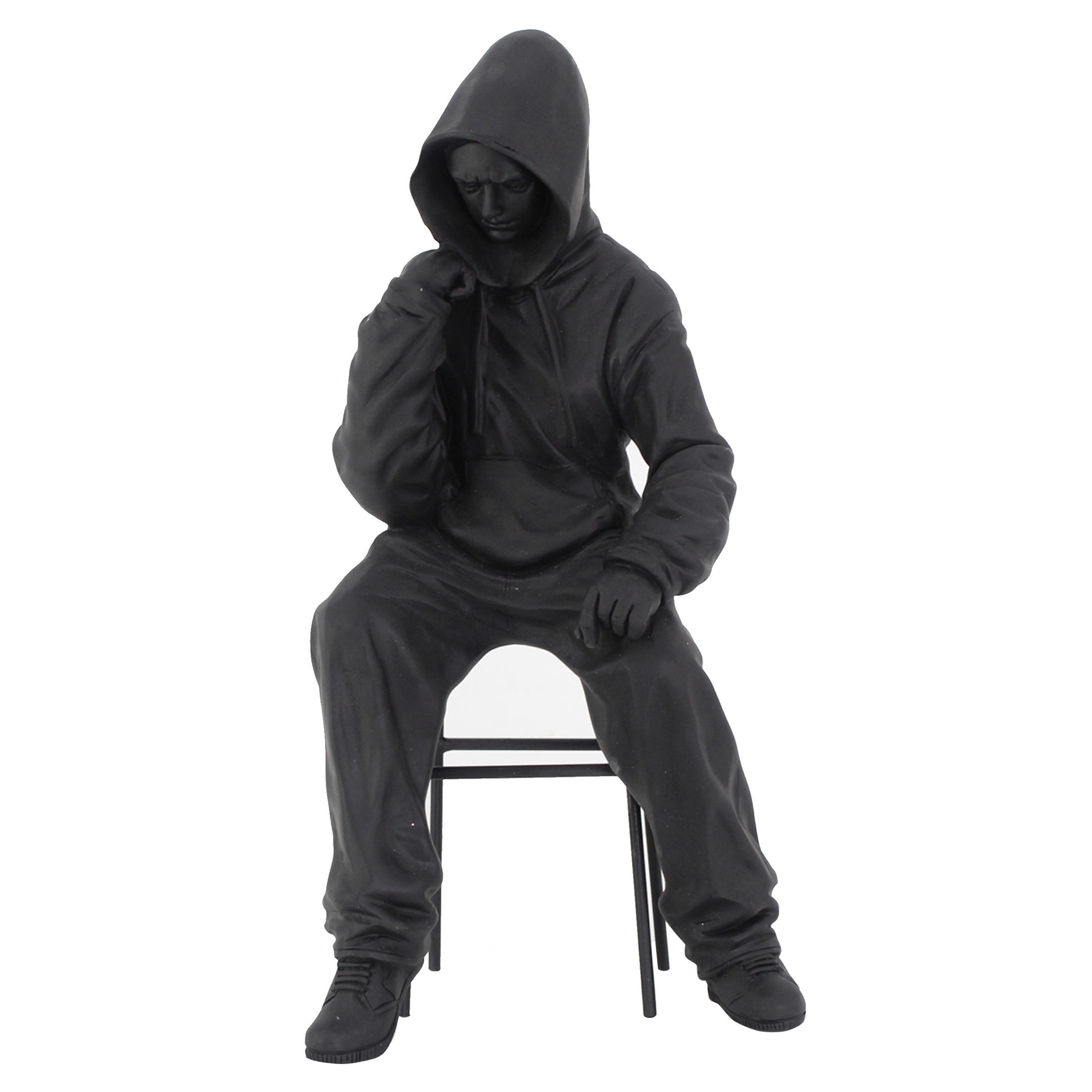 SKULPTUR - Schwarz, LIFESTYLE, Kunststoff (18/37/15cm) - Ambia Home