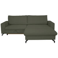 ECKSOFA CLARA Grün Rückenkissen, Bettkasten, Liegefläche im Originalstoff  - Grün, MODERN, Textil (240/177cm) - P & B