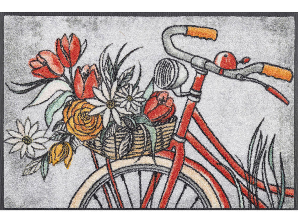 FUßMATTE 50/75 cm Flower Cruiser  - Multicolor, KONVENTIONELL, Kunststoff/Textil (50/75cm) - wash+dry