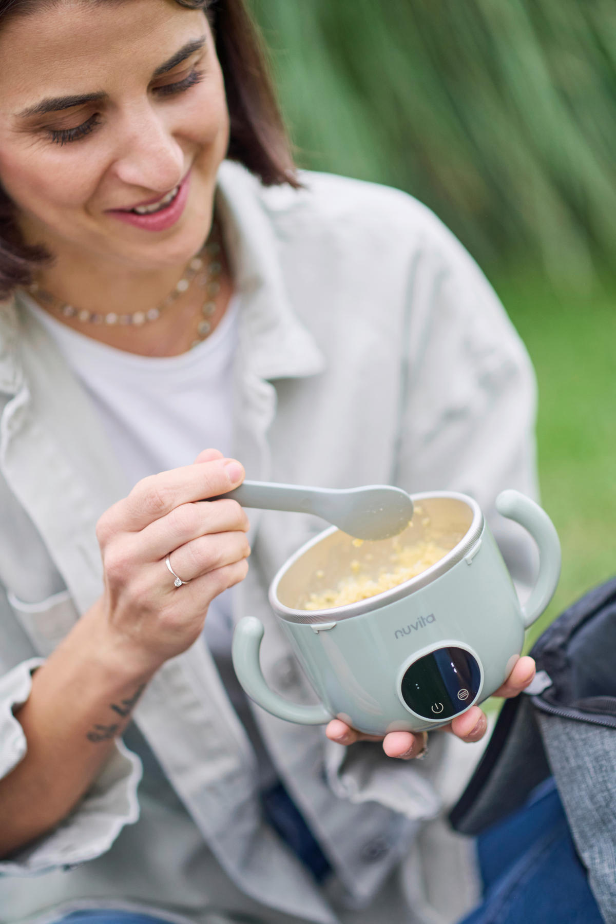 BABYKOSTWÄRMER  - Salbeigrün, Basics, Kunststoff/Metall (13/14/14cm) - Nuvita