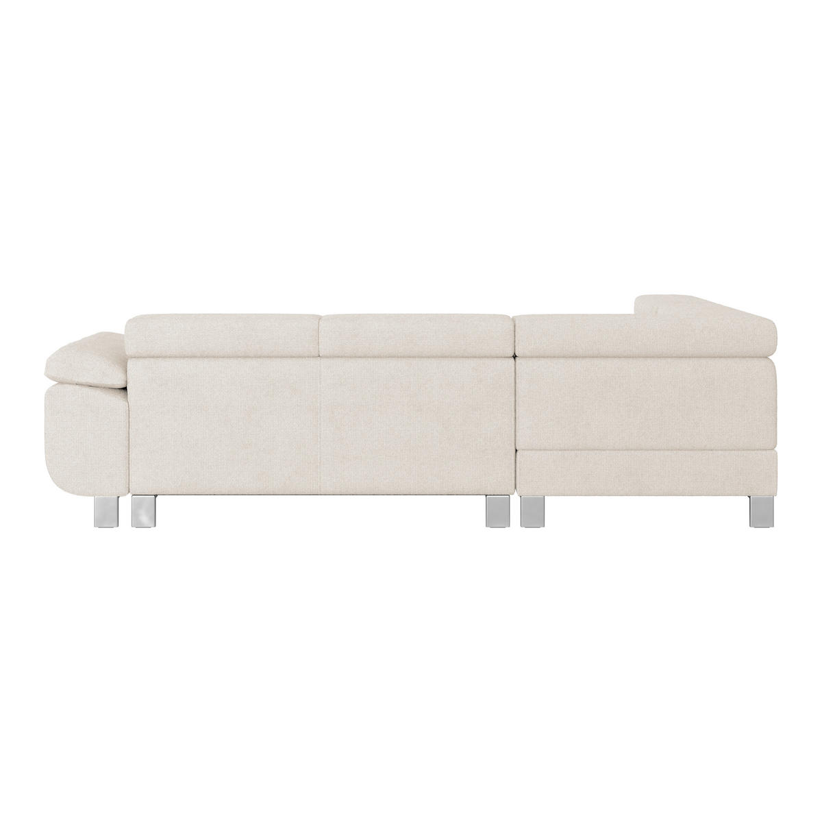 ECKSOFA in Drell Perlmutt  - Perlmutt, Modern, Textil/Metall (230/270cm) - MID.YOU