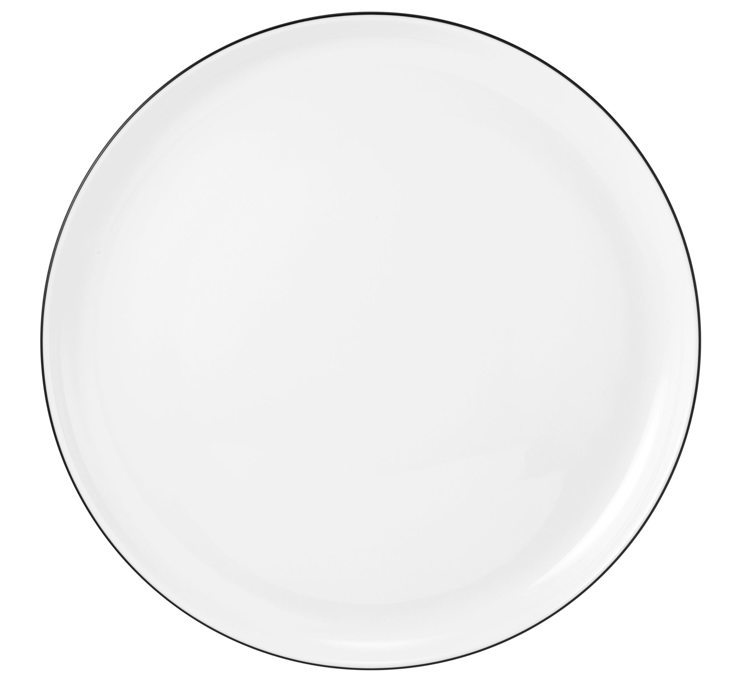 SPEISETELLER Lido Black Line 26 cm  - Schwarz/Weiß, LIFESTYLE, Keramik (26cm) - Seltmann Weiden