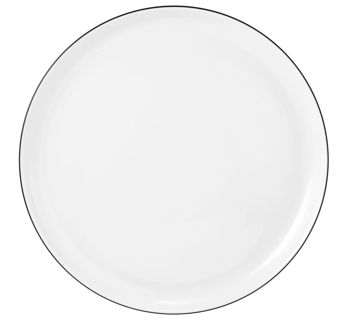 LAPOSTÁNYÉR 26 cm  - fekete/fehér, Lifestyle, kerámia (26cm) - Seltmann Weiden