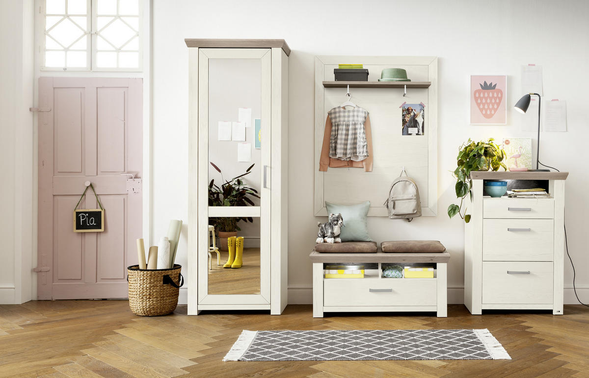 GARDEROBE 4-teilig  in 275/206,6/51,2 cm  - Eichefarben/Pinienfarben, Basics, Holzwerkstoff (275/206,6/51,2cm) - SetOne by Musterring