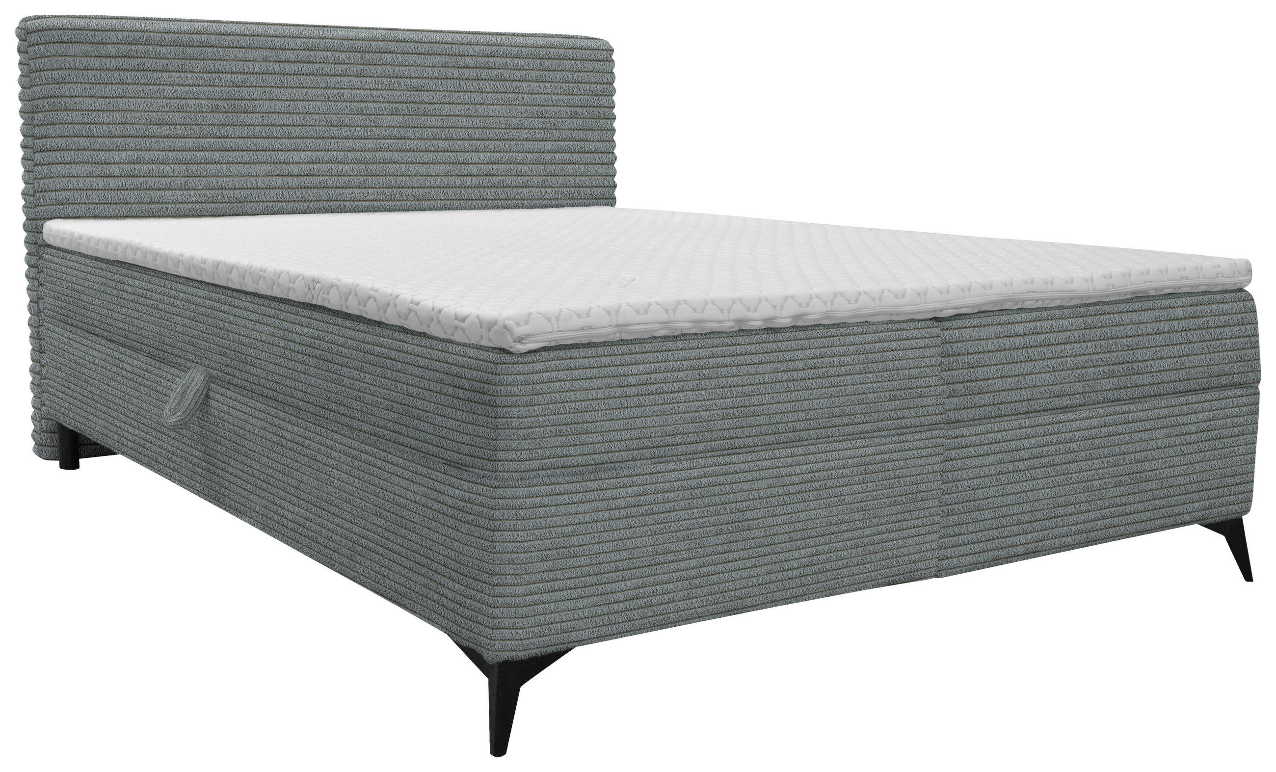 BOXBETT 180/200 cm  in Grau  - Schwarz/Grau, Design, Holz/Holzwerkstoff (180/200cm) - Xora