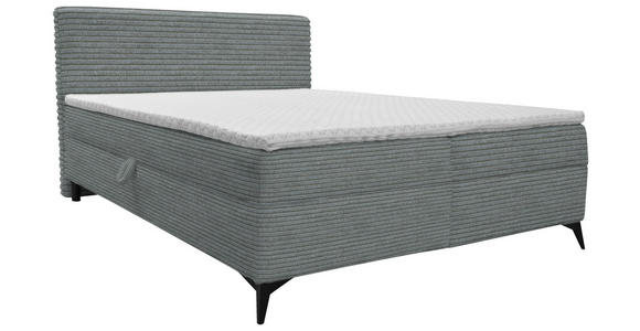 BOXBETT 180/200 cm in Grau - Schwarz/Grau, Design, Holz/Holzwerkstoff (180/200cm) - Xora
