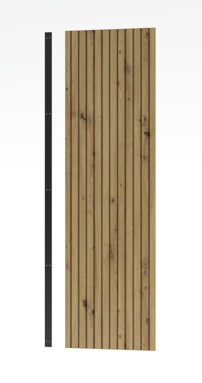 WANDPANEEL 50/170/4 cm  - Graphitfarben/Eiche Artisan, Design, Holzwerkstoff (50/170/4cm) - MID.YOU