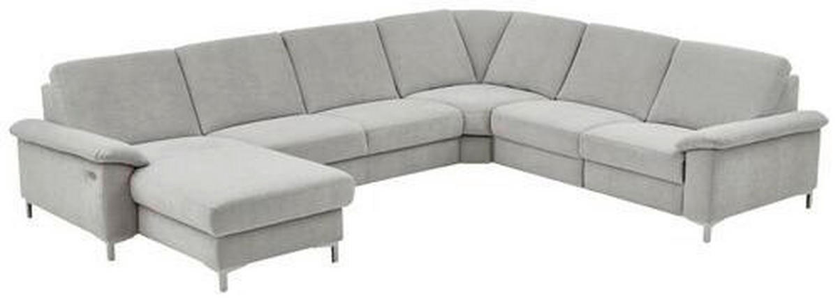 WOHNLANDSCHAFT in Chenille Silberfarben, Hellgrau  - Silberfarben/Hellgrau, Design, Textil/Metall (170/333/265cm) - Dieter Knoll
