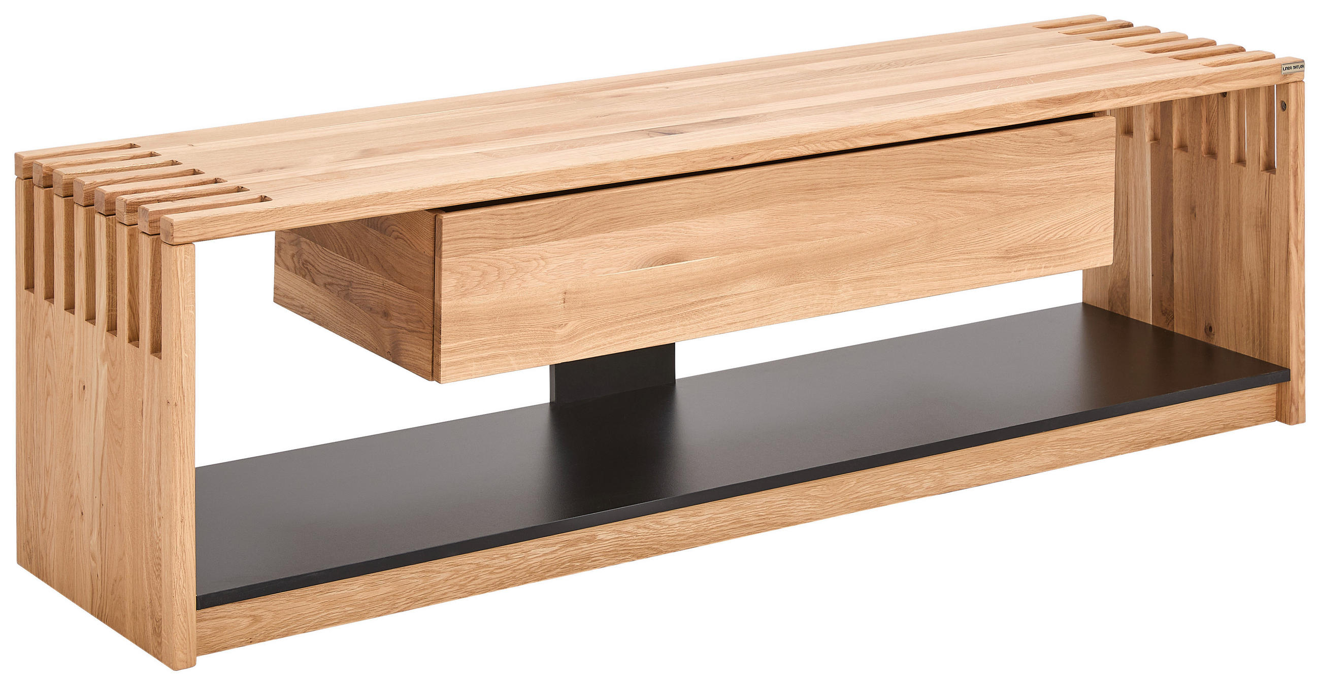 LOWBOARD 171/50/45 cm  - Eichefarben/Schwarz, Natur, Holz/Holzwerkstoff (171/50/45cm) - Linea Natura