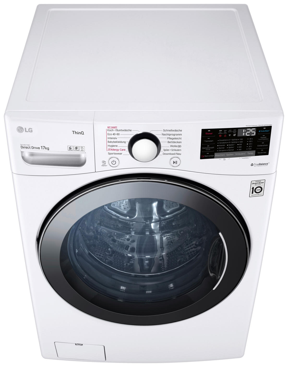 WASCHMASCHINE F11WM17TS2  - Weiß, Trend, Glas/Kunststoff (70/99/77cm) - LG