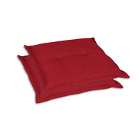 GARTENSITZKISSEN 2er-Set Uni  - Kirschrot, Basics, Textil (50/7/50cm)