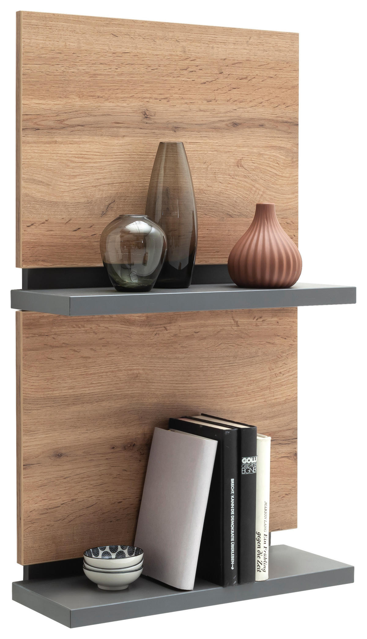 FALIPOLC 45/78/18 cm  - Wotan tölgy/szürke, Design, faalapú anyag (45/78/18cm) - Stylife