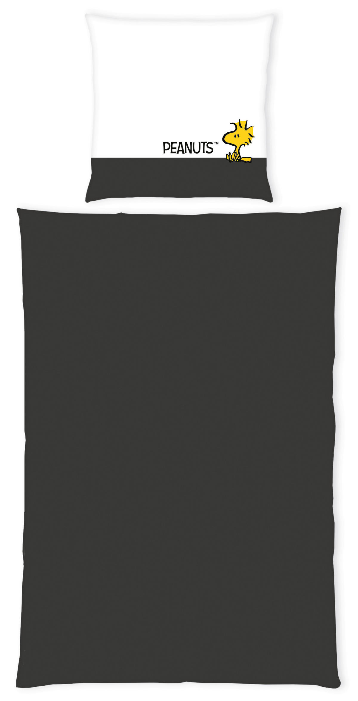 JUGENDBETTWÄSCHE Snoopy Renforcé 135/200 cm  - Dunkelgrau/Weiß, Design, Textil (135/200cm) - Herding