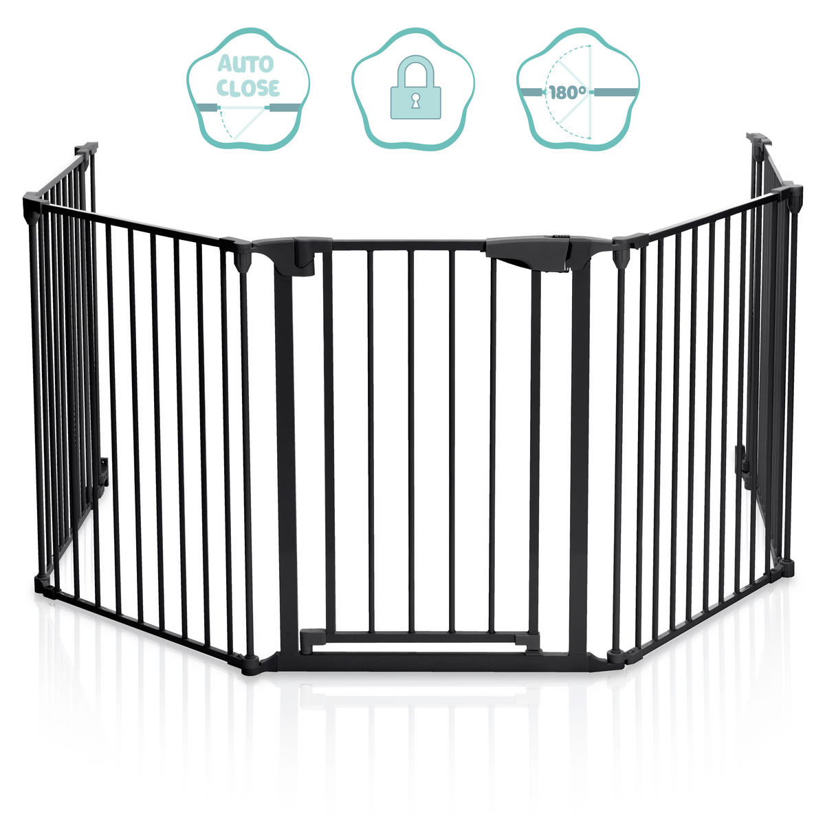 SCHUTZGITTERVERLÄNGERUNG 65/75 cm  - Schwarz, Basics, Metall (65/75cm) - Fillikid