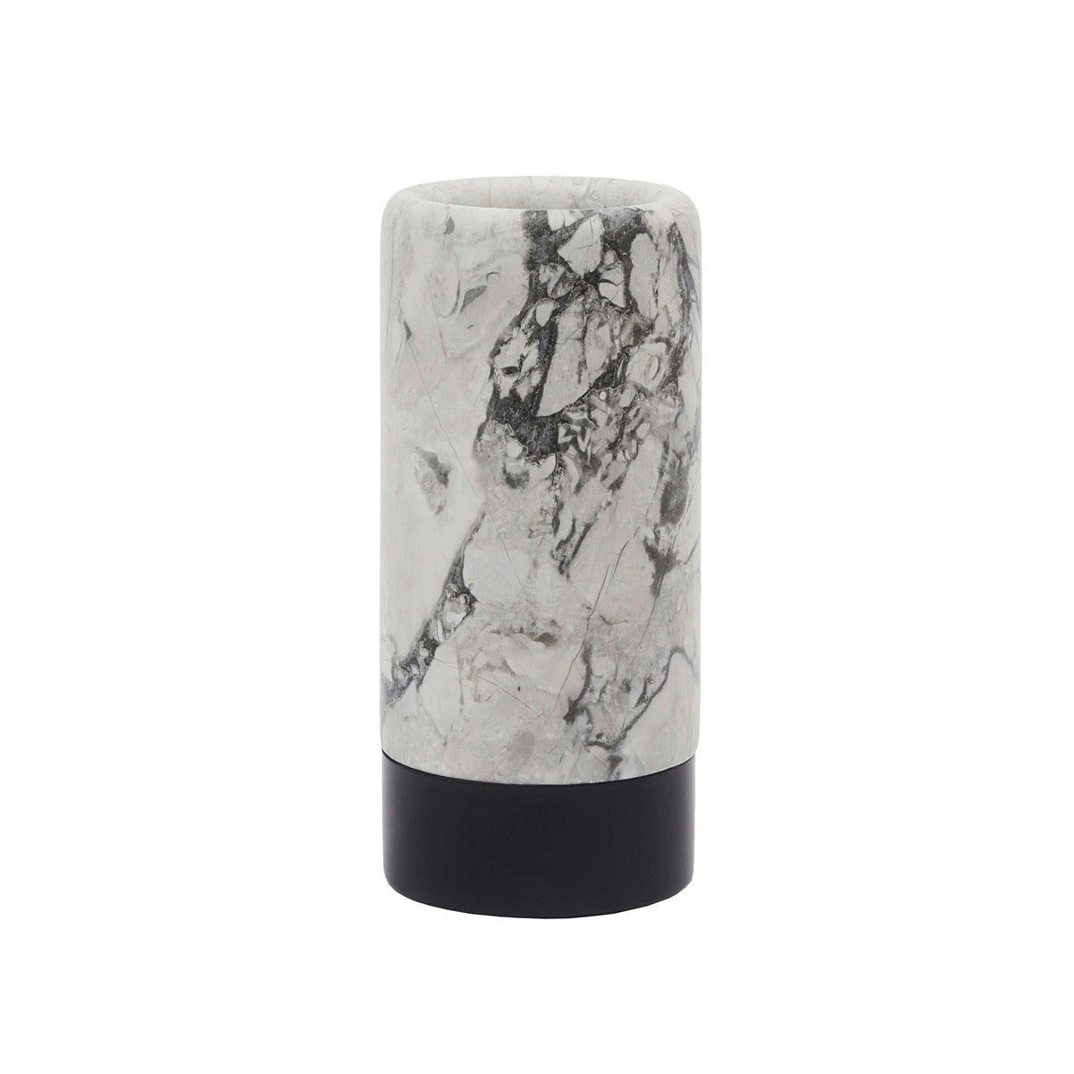 ZAHNBÜRSTENHALTER Stein  - Weiss/Schwarz, Basics, Stein (6/13cm) - Aquanova