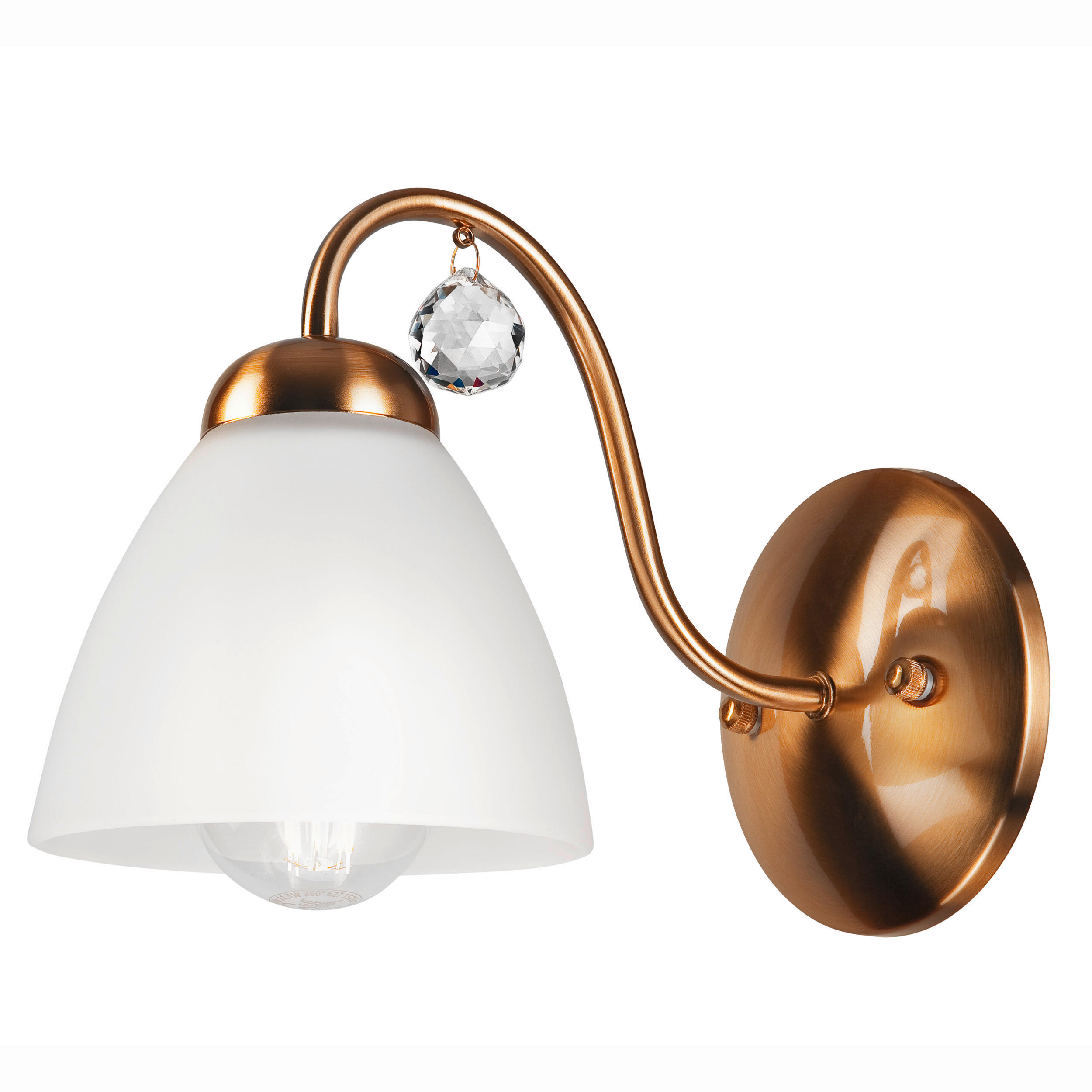 WANDLEUCHTE 20/14 cm   - Goldfarben, KONVENTIONELL, Glas (20/14cm)