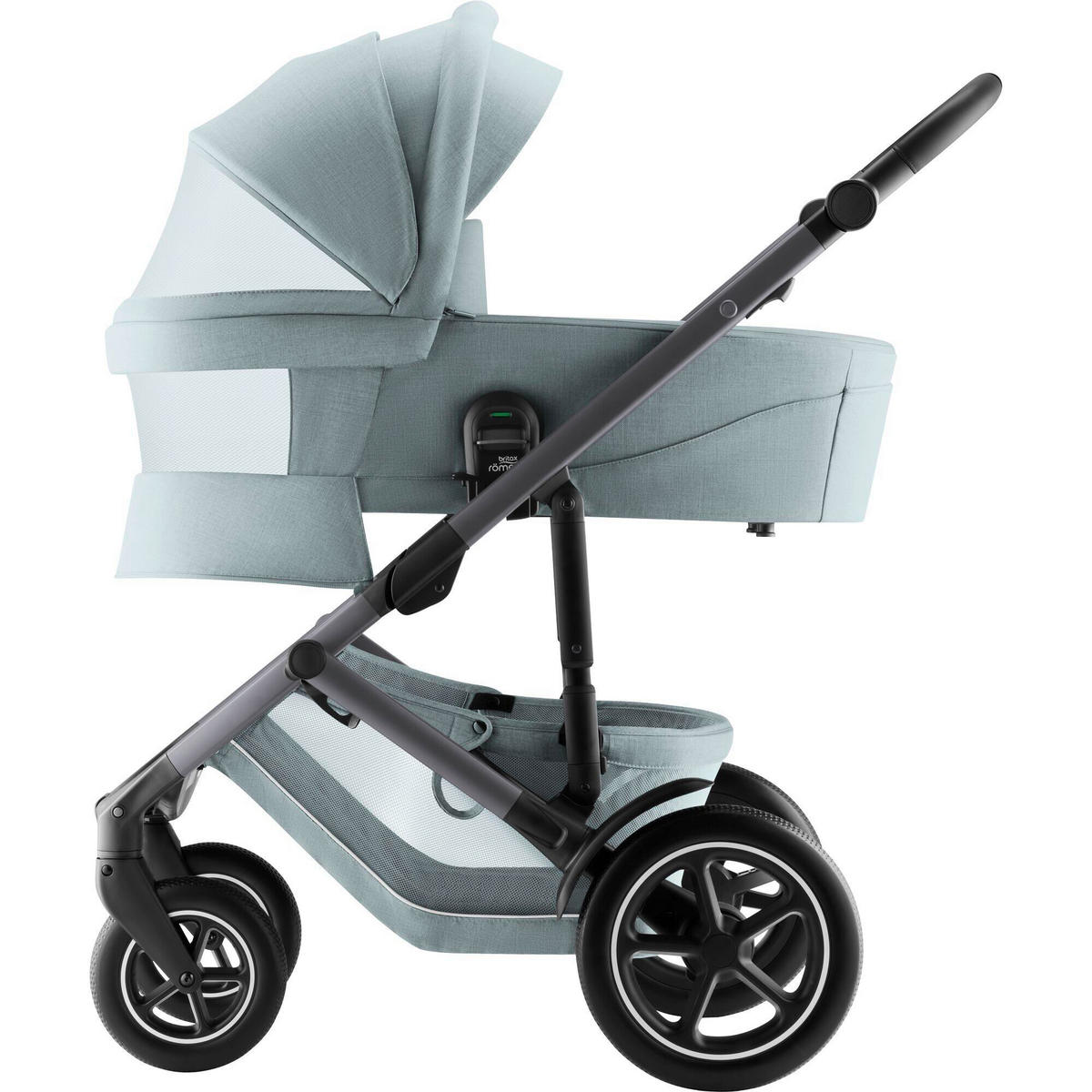 LIEGEWANNE Smile 5Z  - Pastellblau, Basics, Textil/Metall (20/43/85.5cm) - Britax Römer