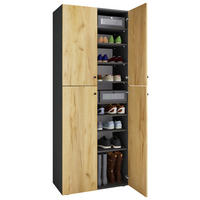 KLEIDERSCHRANK in Anthrazit, Honigeiche  - Honigeiche/Anthrazit, Design, Holzwerkstoff/Kunststoff (70/182/39cm) - MID.YOU