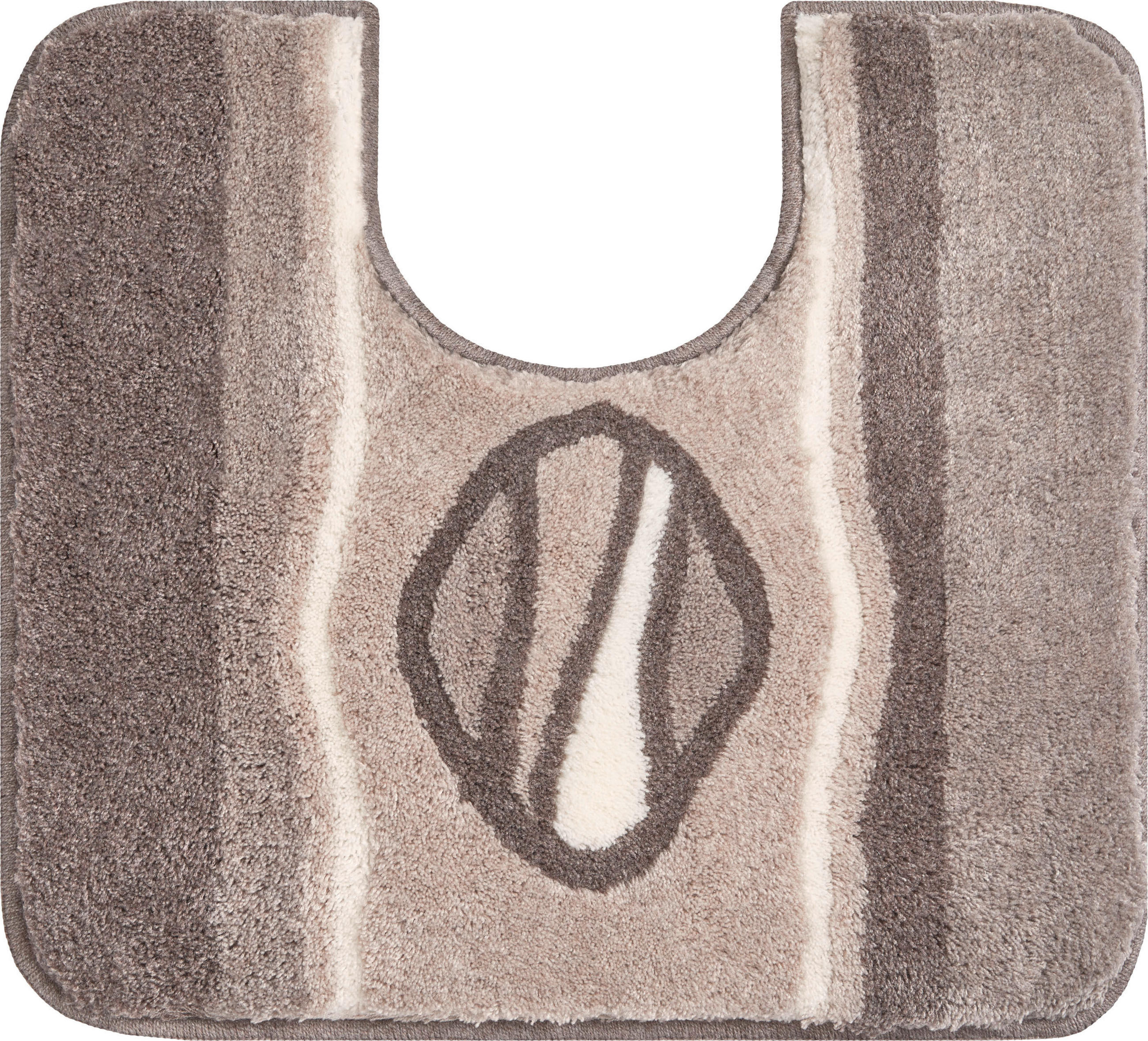 WC-VORLEGER Taupe 50/55 cm  - Taupe, Basics, Kunststoff/Textil (50/55cm) - Grund