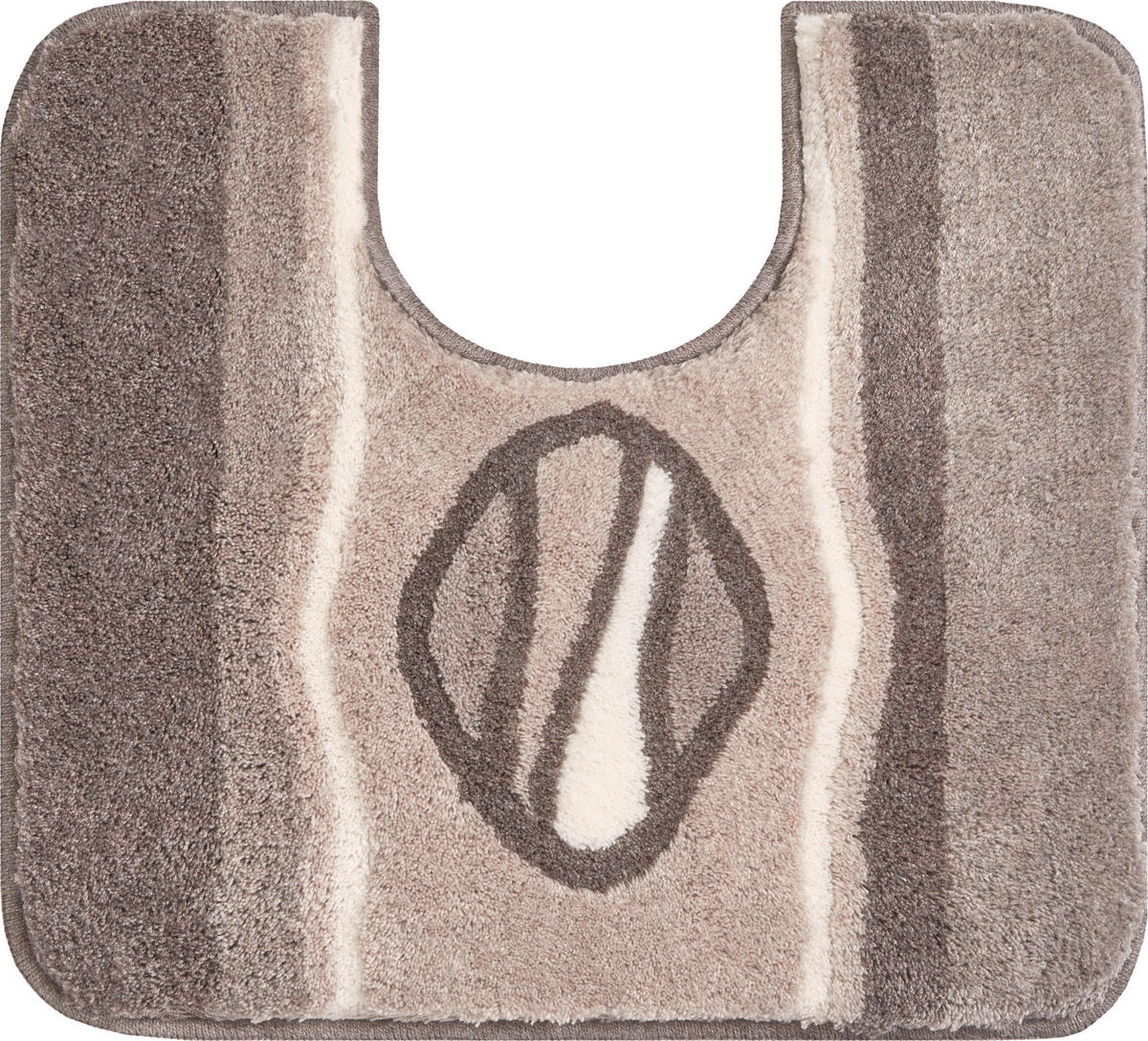 WC-VORLEGER Taupe 50/55 cm  - Taupe, Basics, Kunststoff/Textil (50/55cm)