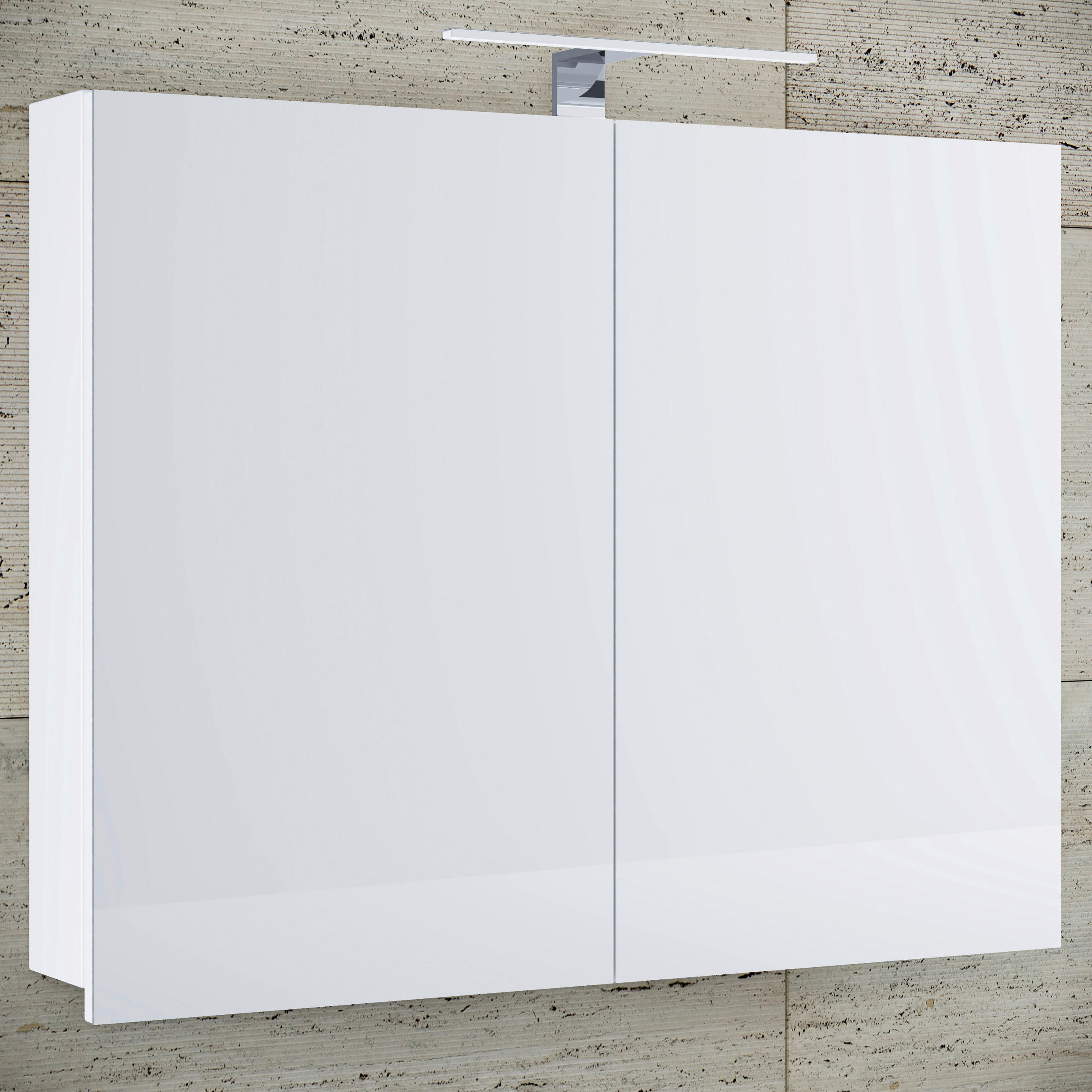 SPIEGELSCHRANK 80/59,2/12 cm  - Weiß, MODERN, Glas/Holzwerkstoff (80/59,2/12cm) - MID.YOU