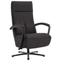 RELAXSESSEL in Leder Dunkelbraun  - Dunkelbraun/Schwarz, Design, Leder/Metall (76/112/83cm) - Beldomo Speed