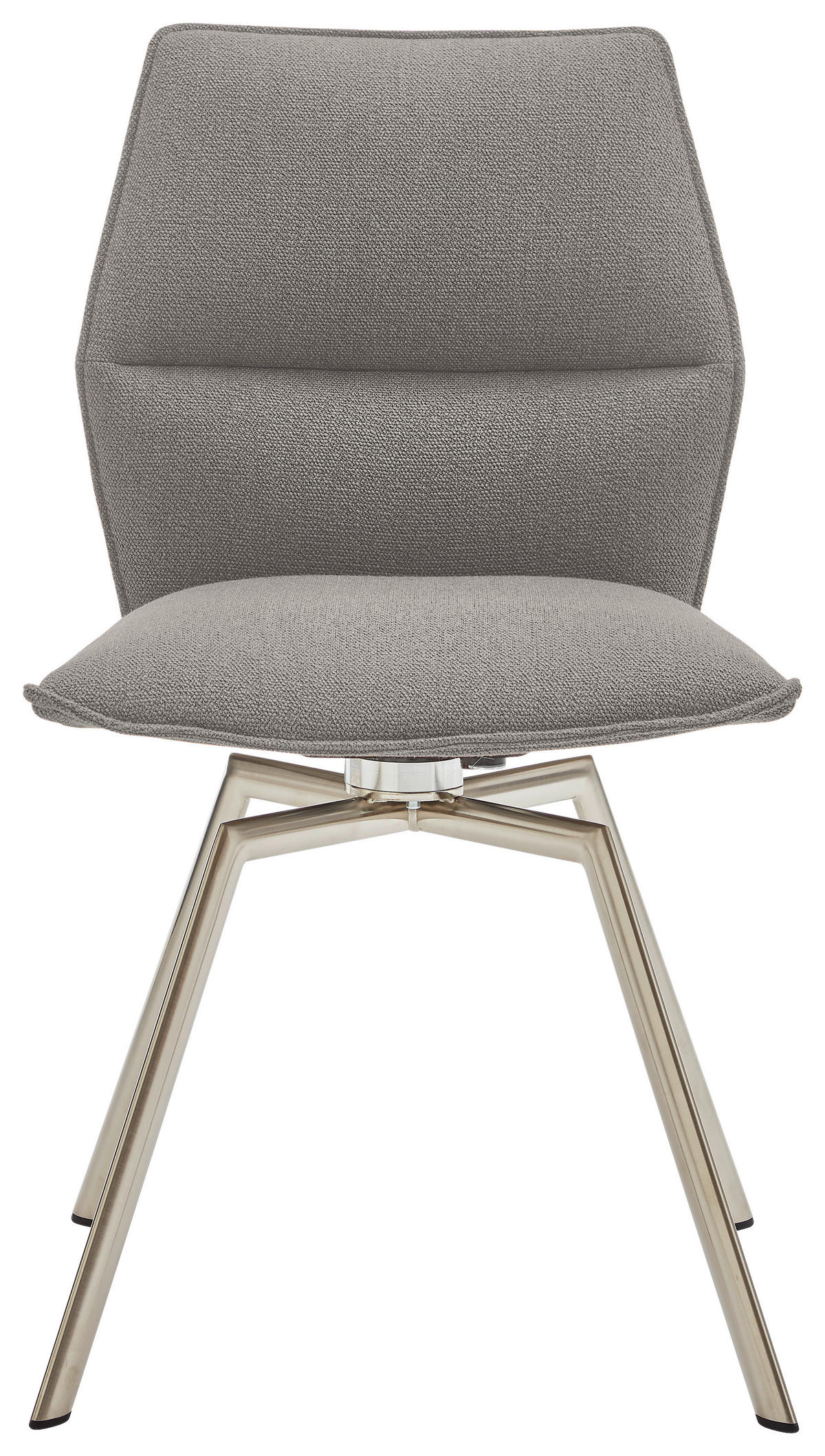 STUHL  in Stahl  - Edelstahlfarben/Graubraun, Design, Textil/Metall (49/86/60cm) - Venjakob