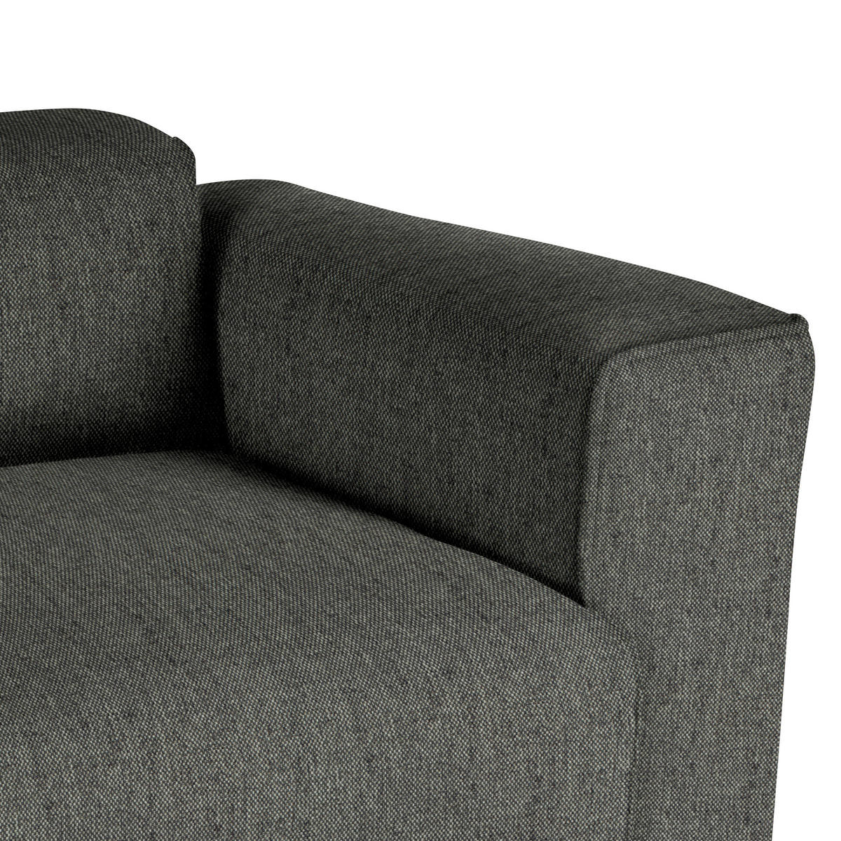 ECKSOFA Dunkelgrün Webstoff Rücken echt  - Dunkelgrün/Schwarz, Design, Kunststoff/Textil (290/171cm) - home24