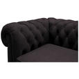 CHESTERFIELD-SOFA Webstoff Anthrazit  - Wengefarben/Anthrazit, LIFESTYLE, Holz/Textil (180/76,5/96cm) - Landscape
