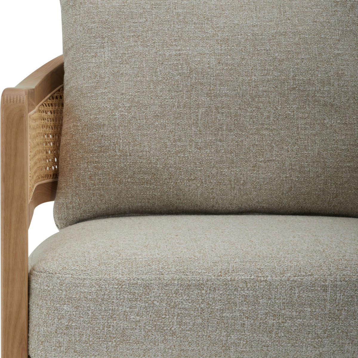 FOTEL - bézs/krémszínű, Lifestyle, textil/fa (71/73/80cm) - Livetastic