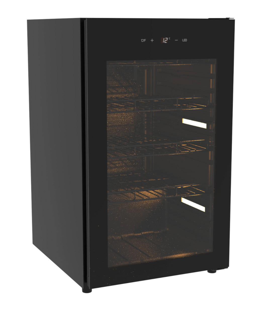 WEINKLIMASCHRANK WKS57DO  - Schwarz, Basics, Glas/Kunststoff (46/26/37cm) - PKM