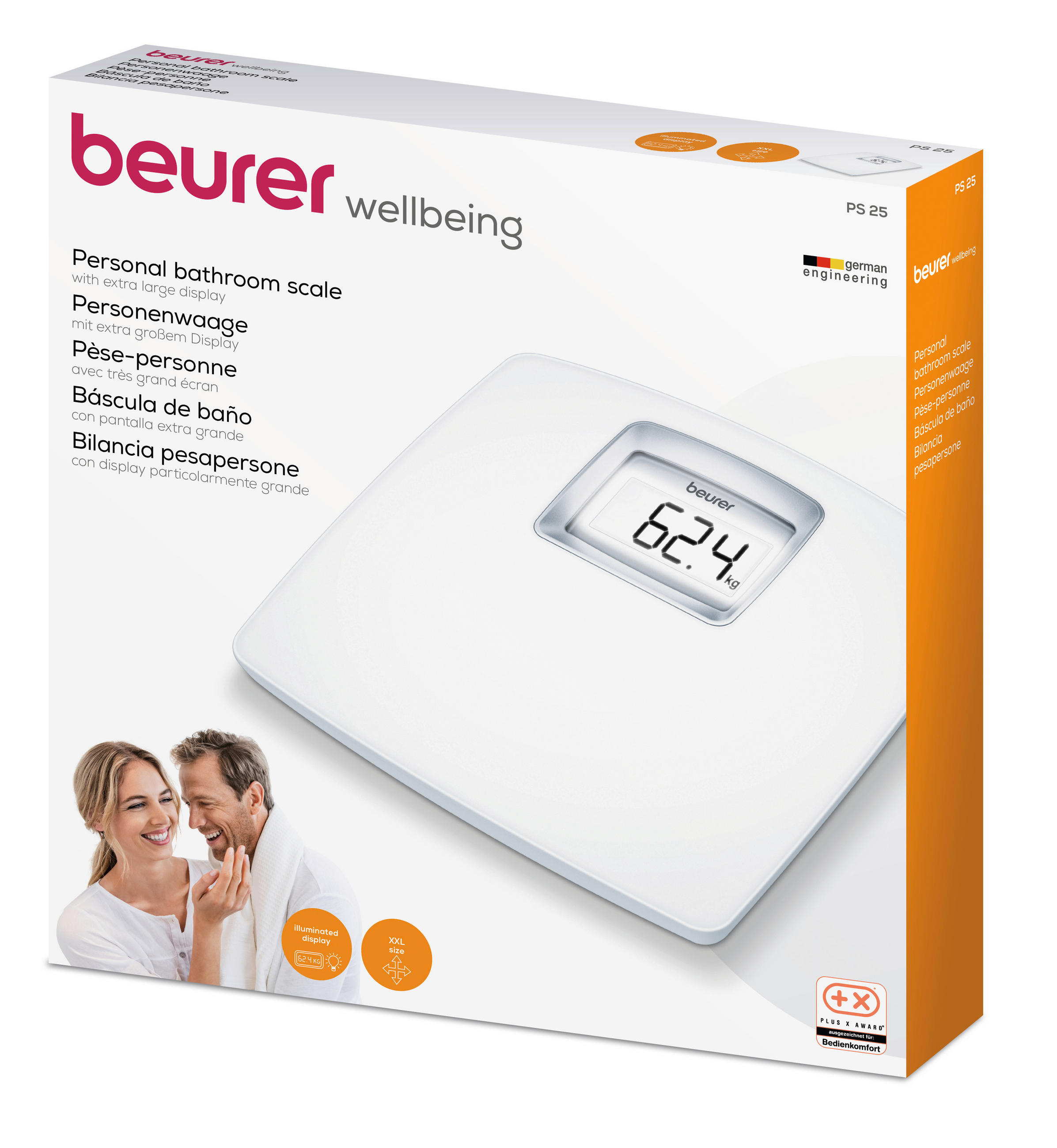 PERSONENWAAGE - Weiss, Basics, Kunststoff (37.5/6.5/37cm) - Beurer