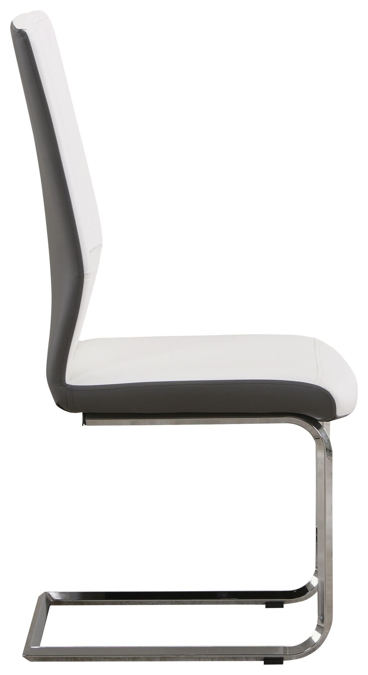 STOL, kovina, tekstil siva, bela  - siva/bela, Design, kovina/tekstil (43,5/104/55cm) - Xora