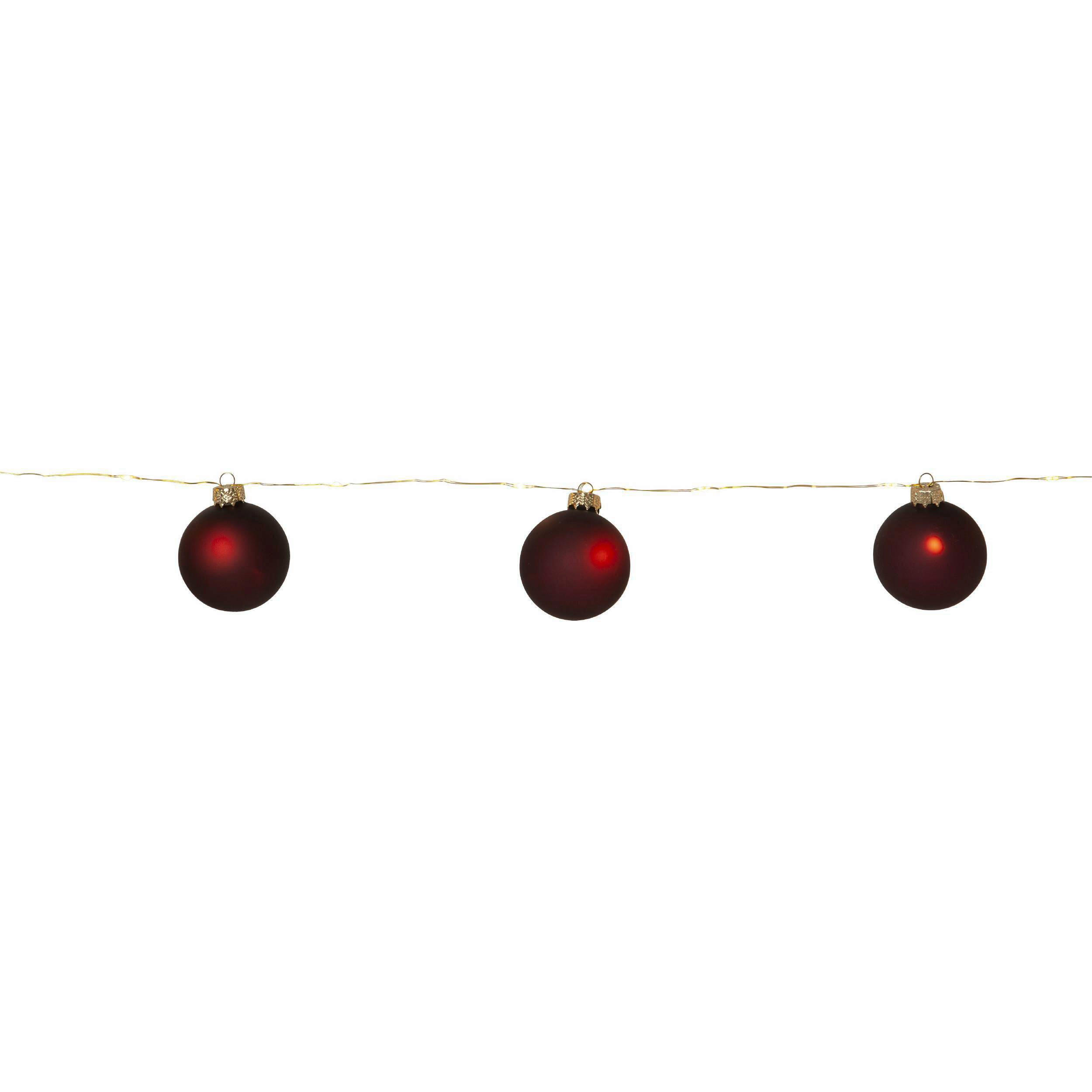 LICHTERKETTE  - Transparent/Rot, Basics, Kunststoff/Metall (160/6/6cm) - Eglo