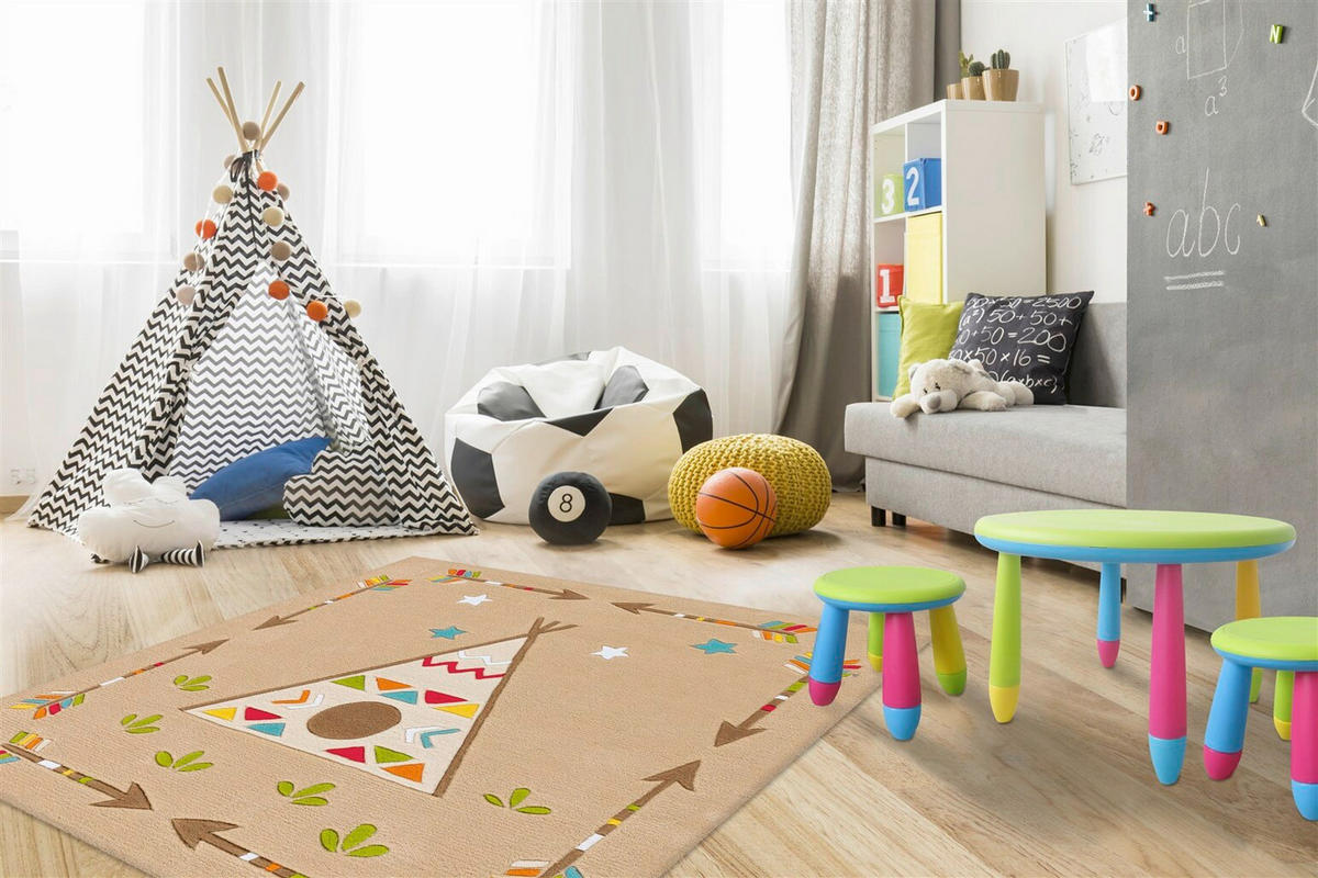 FLACHWEBETEPPICH  Wohnzimmer 130/130 cm Multicolor quadratisch  - Multicolor, Basics, Textil (130/130cm) - Kayoom