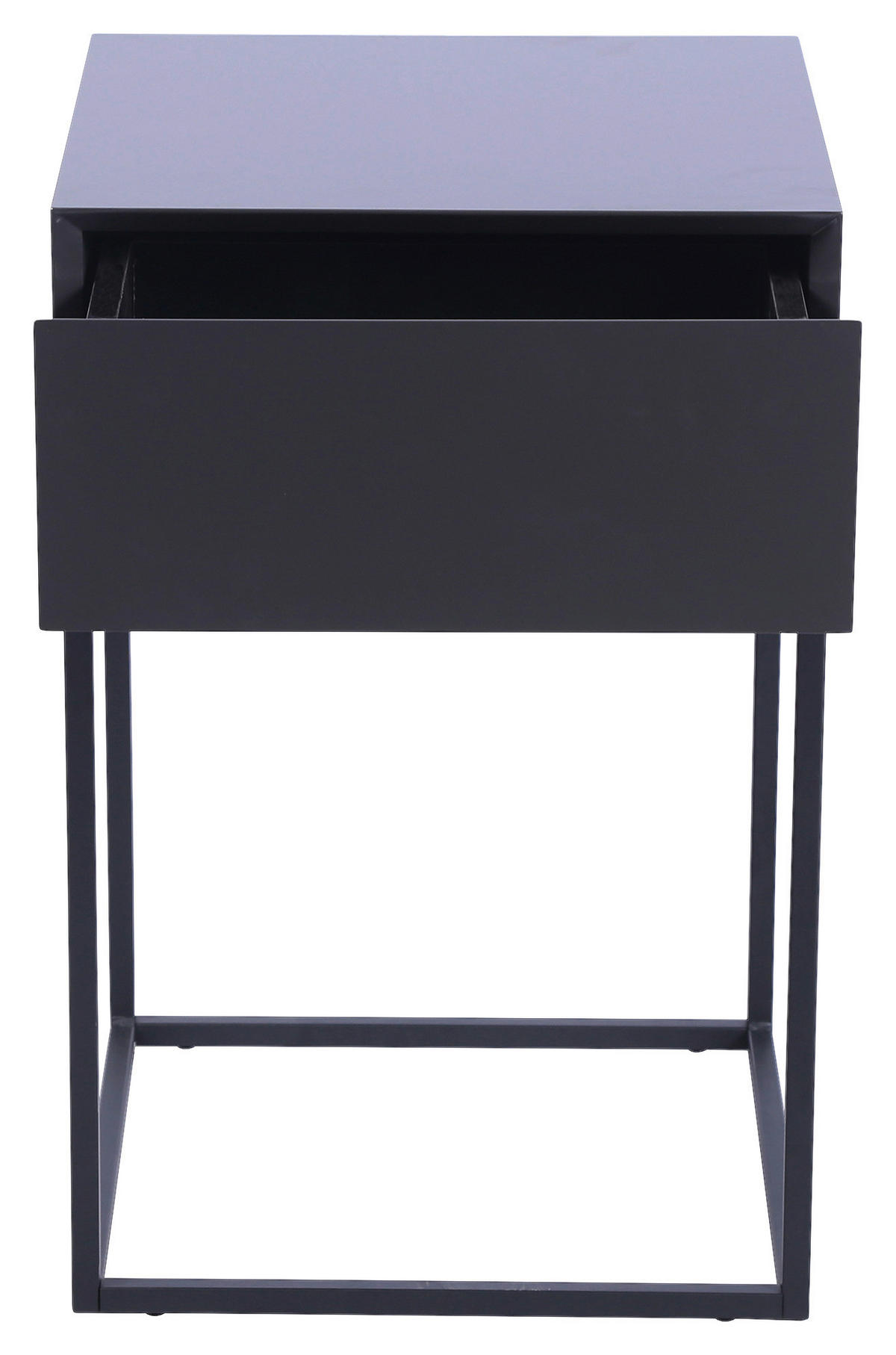 NACHTKÄSTCHEN 40/62/40 cm  in Anthrazit, Schwarz  - Anthrazit/Schwarz, Basics, Holzwerkstoff/Metall (40/62/40cm) - Xora