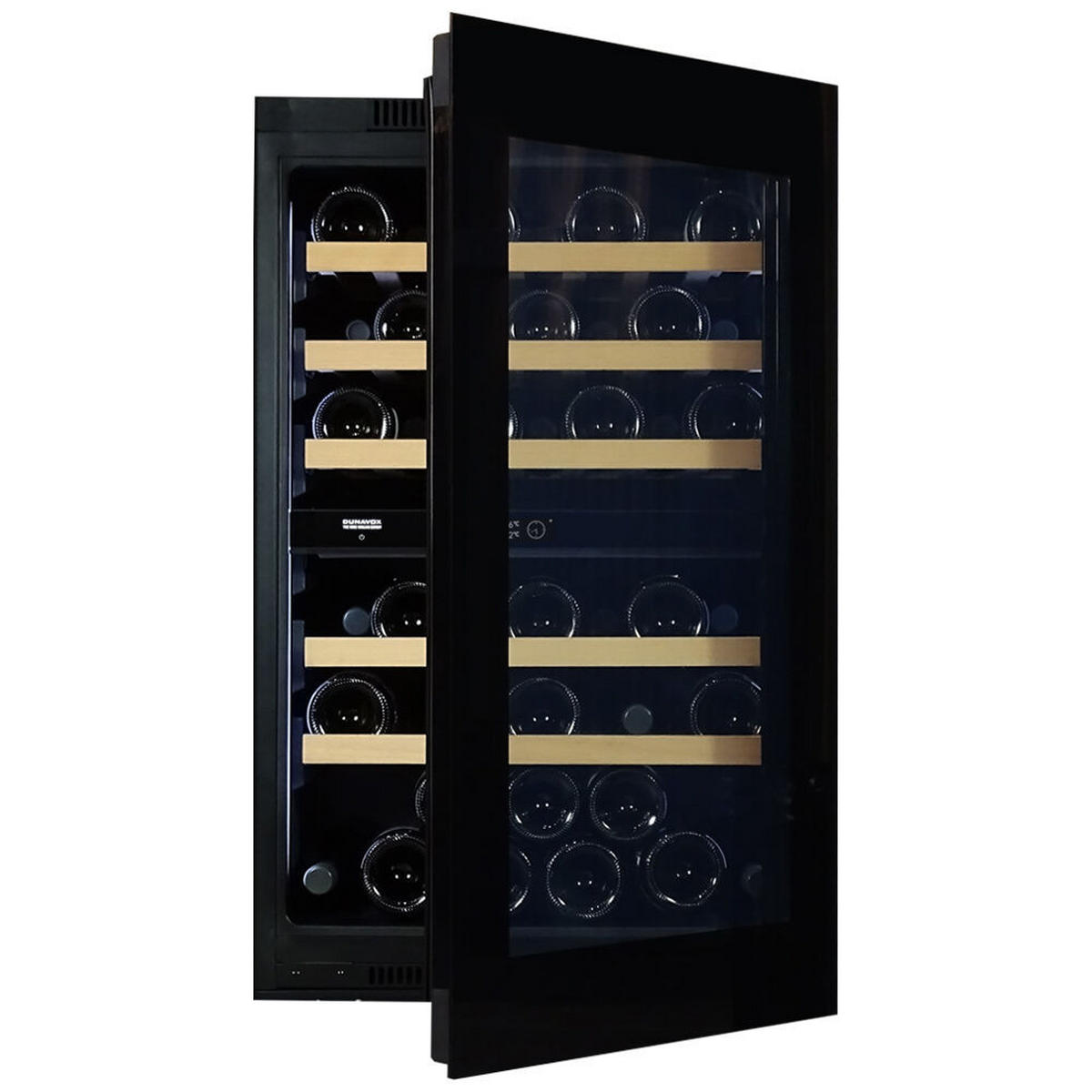 WEINKÜHLSCHRANK DVN-44.120DB.TO  - Schwarz, Basics, Glas/Holz (59/88,2/57,1cm)