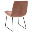 STUHL - Rostfarben/Schwarz, Design, Textil/Metall (52/88/66cm) - Dieter Knoll