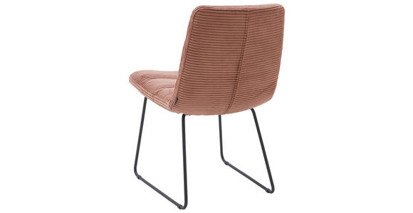 STUHL - Rostfarben/Schwarz, Design, Textil/Metall (52/88/66cm) - Dieter Knoll