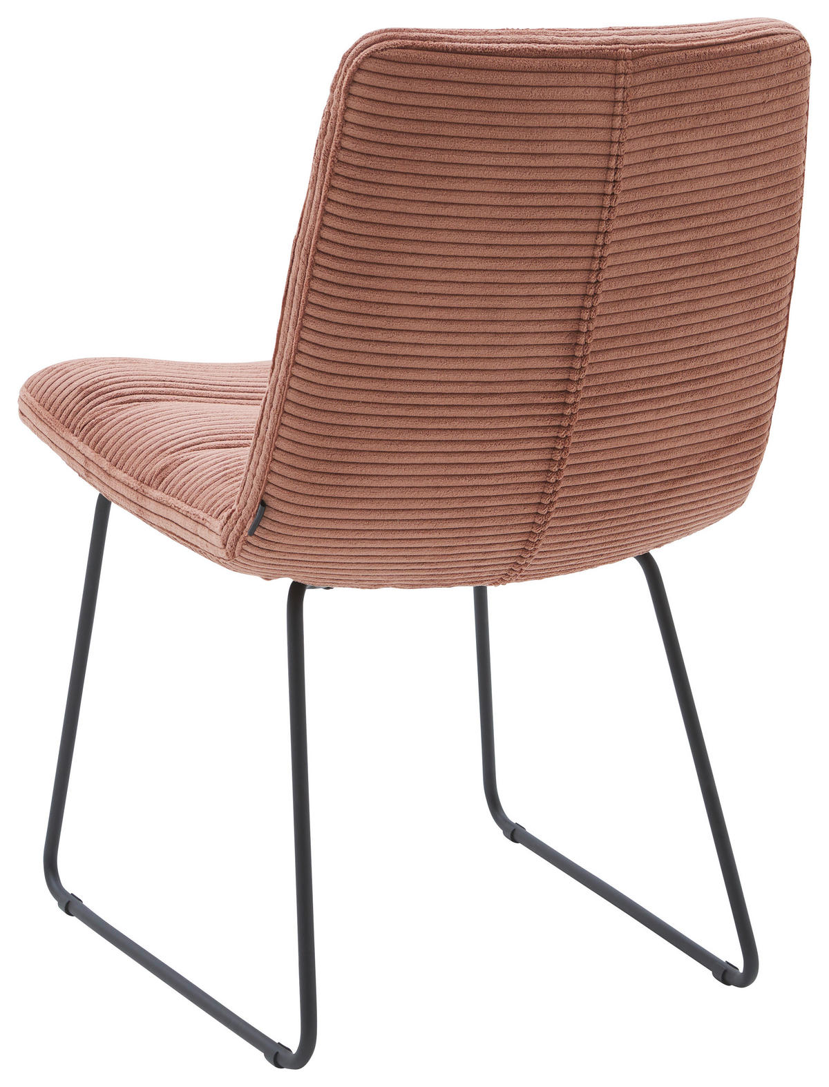 STUHL  in Cord  - Rostfarben/Schwarz, Design, Textil/Metall (52/88/66cm) - Dieter Knoll