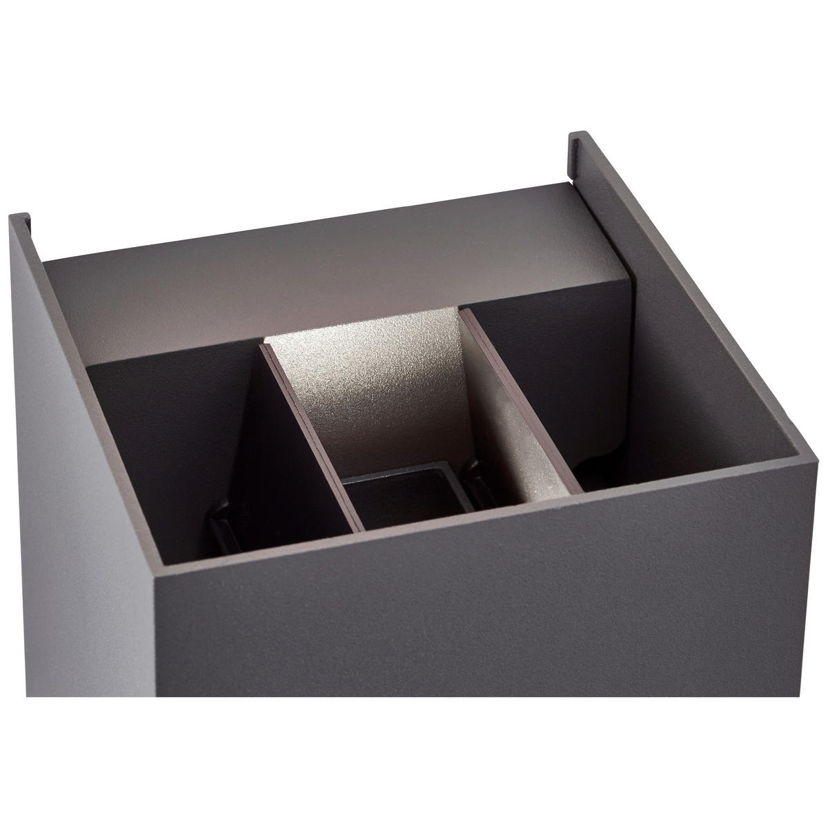 WANDLEUCHTE Hilly   - Dunkelgrau, Basics, Glas/Metall (10/10/10cm) - Brilliant