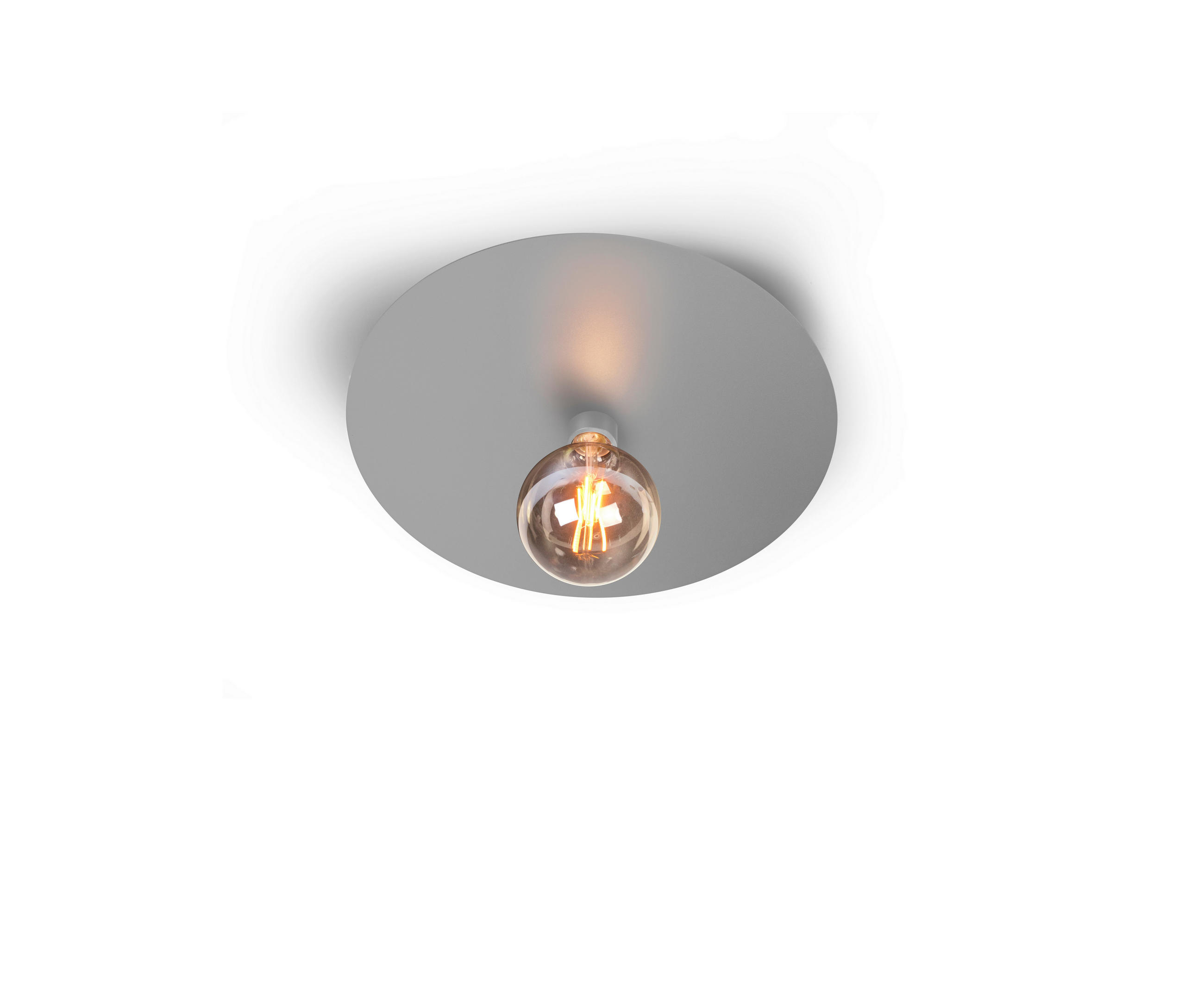 DECKENLEUCHTE Chio 34/6,5 cm   - Alufarben, Basics, Metall (34/6,5cm) - BOPP