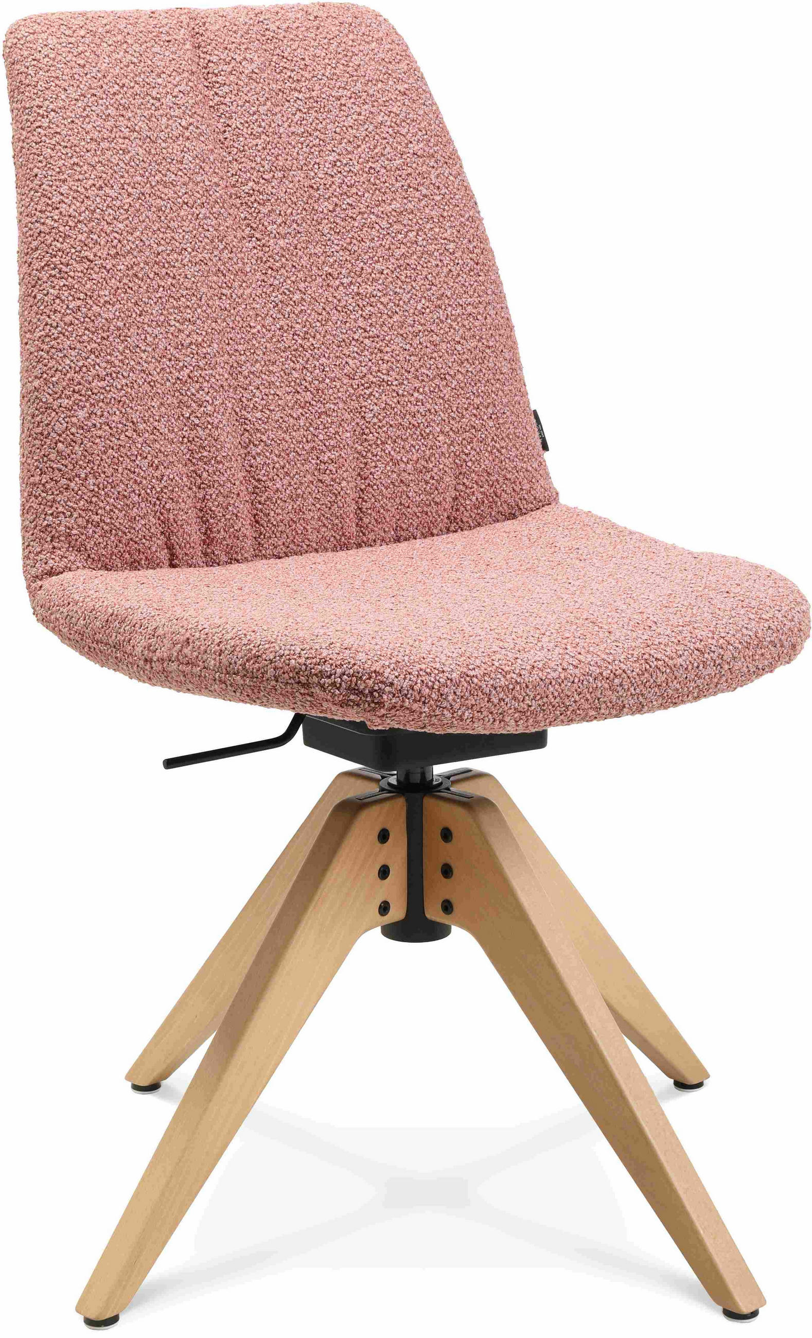 STUHL  in Flachgewebe Holz, Textil  - Eichefarben/Rosa, Design, Holz/Textil (46/82,5-85,25/55cm) - Johann Jakob